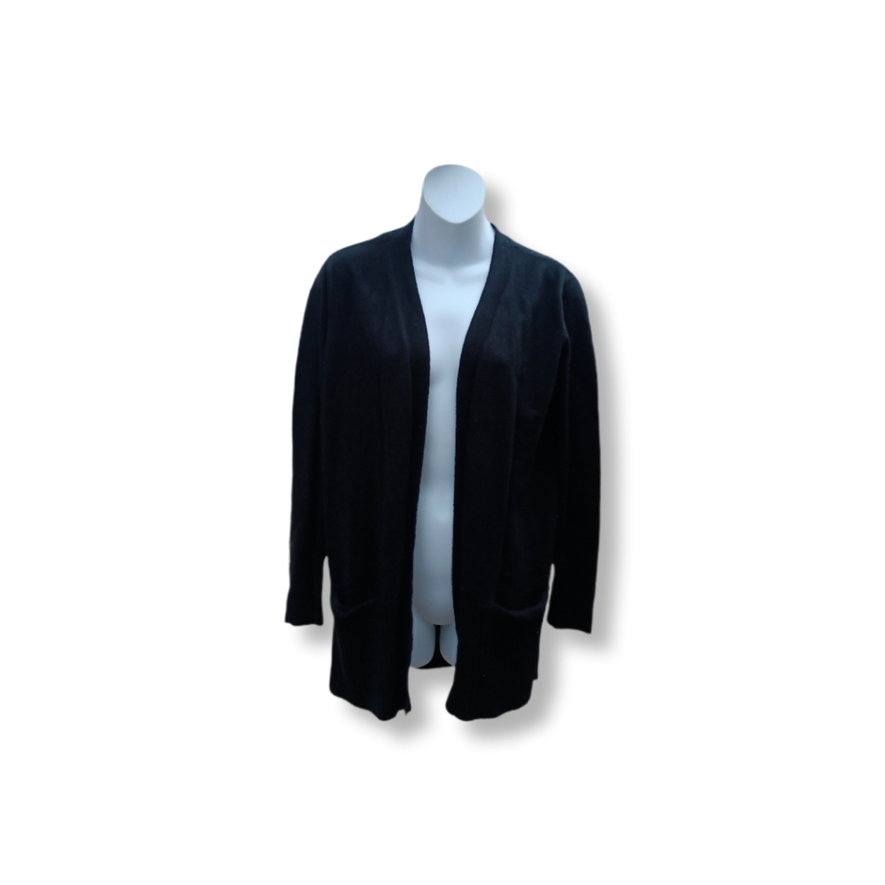 Devotion By Cyrus Cardigan Sweater Open Front Black Size L
